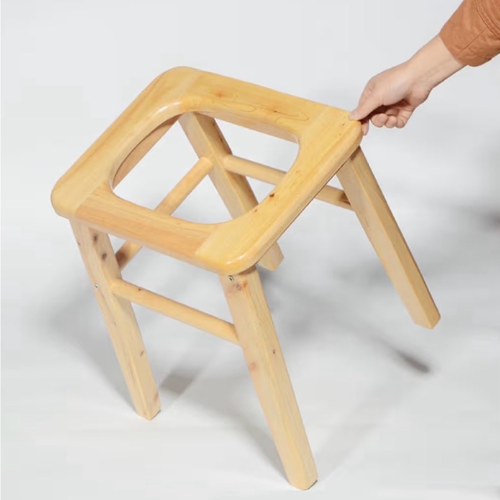 Natural Wood Bath Stool